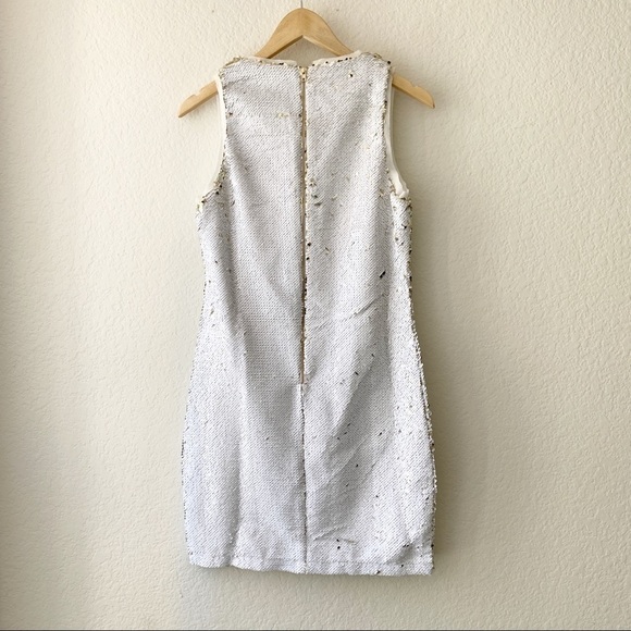 Foxiedox White Gold Flip Sequin Mini Dress XS - Picture 4 of 16